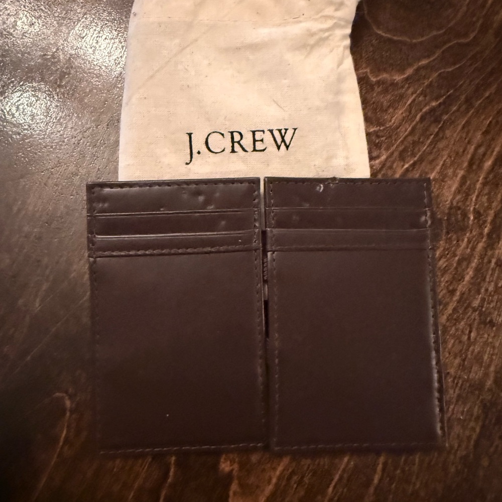 J.Crew Dark Brown Leather Card Holder